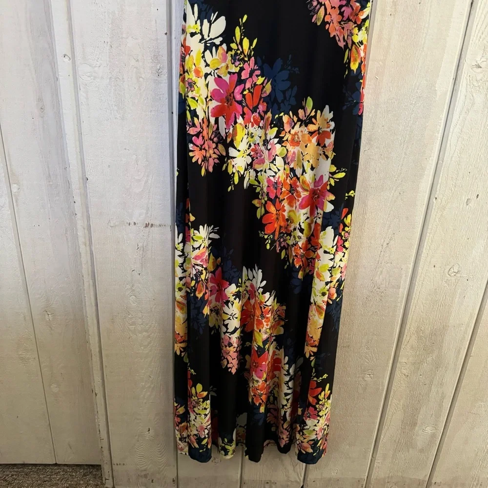 Maggy London Size 2 Maxi Long Floral Dress - Picture 3 of 12